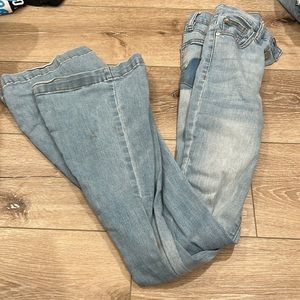 Flare jeans, high wasted, Altar’d state, heart, size 24